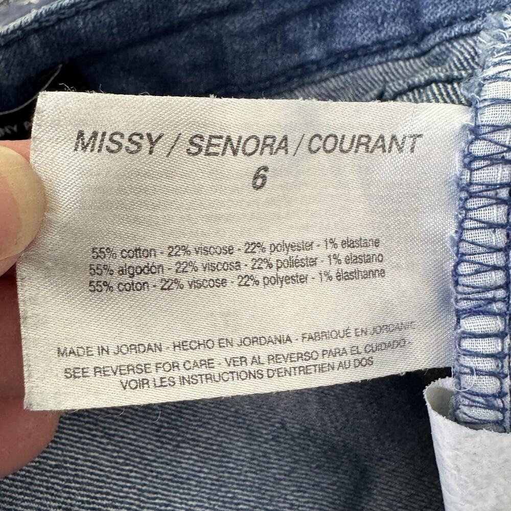 Nine West Jeans Womens 6 Blue Gramercy Skinny Ankle Stretch Denim Distressed - Picture 7 of 13